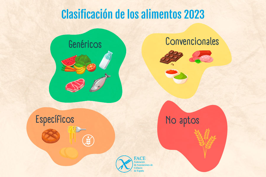Clasificación de los alimentos 2023