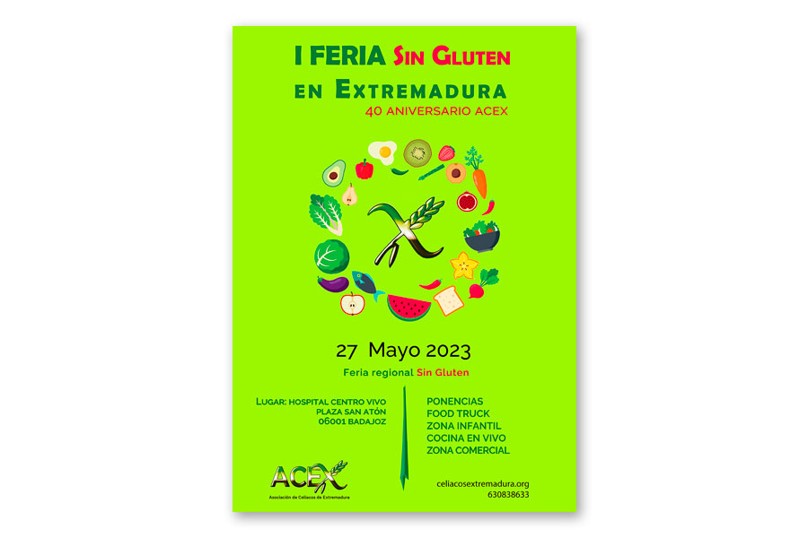 Cartel Feria Sin Gluten Extremadura