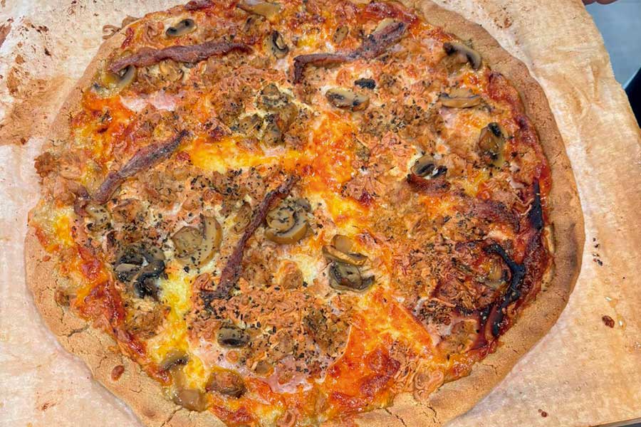 receta pizza de avena